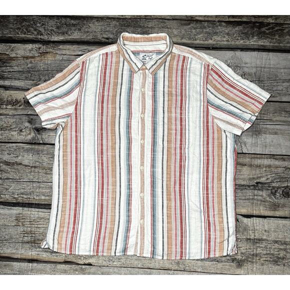 American Eagle Outfitters Other - American Eagle Men's Button Down Shirt Striped Short Sleeve Cotton Size 2XL